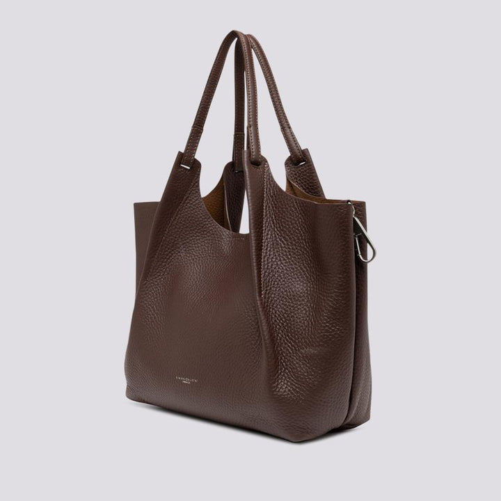 Borsa a spalla Dua in pelle martellata testa moro