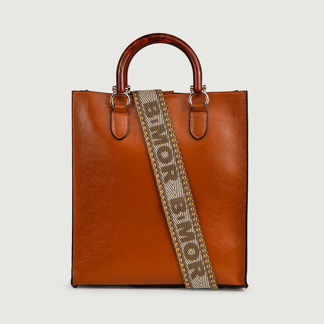 CARTELLA IN PELLE NAPLAK CUOIO CON MANICI IN RESINA "EMPIRE"