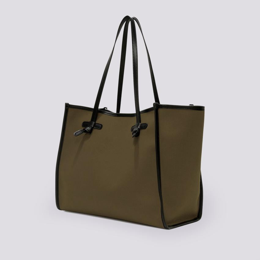 Borsa Shopping Marcella in canvas militare