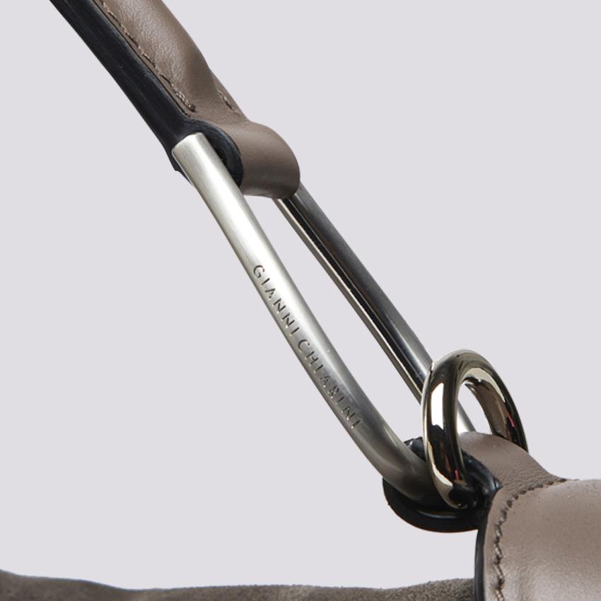 Borsa Alicudi in suede light grey